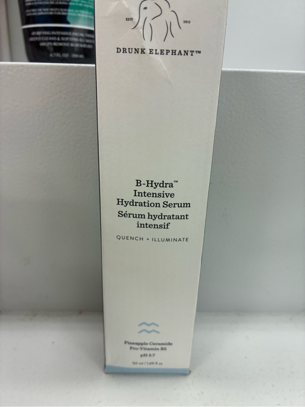Drunk Elephant B-Hydra Intensive Hydration Serum - White and Light Blue Accents